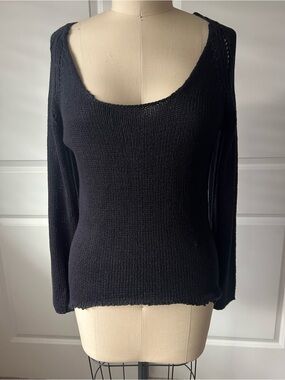 Black Scoop Neck Women’s Sweater